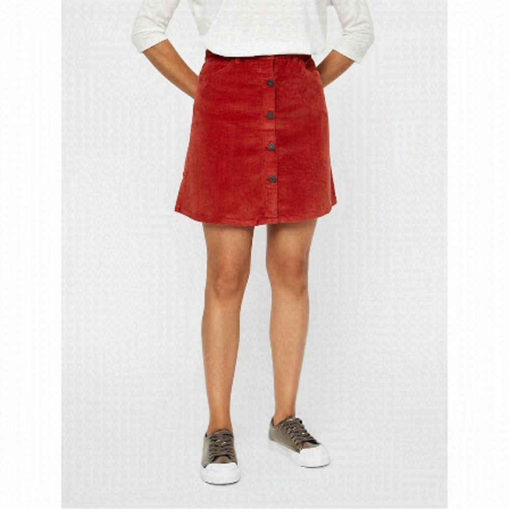 Urban Outfitters-Noisy May Corduroy Button Front Mini Skirt (Size:Medium)